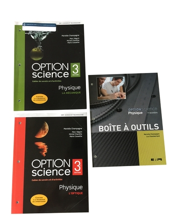 Option science : physique : 5e secondaire : combo cahiers de savoirs et d'activités