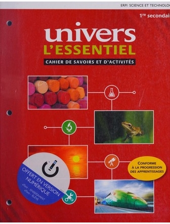 Univers L'essentiel Cahier de savoirs et d'activités